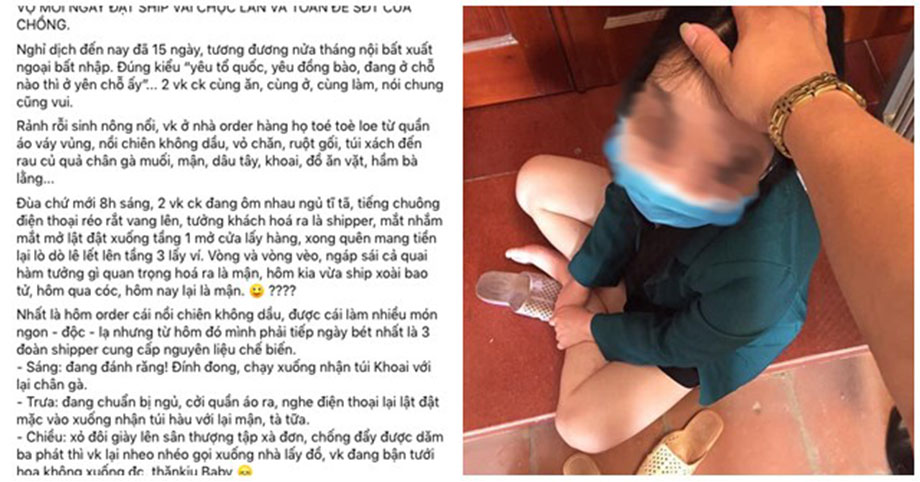 Nghỉ dịch, chồng đành tống vợ ra khỏi nhà vì cứ 5 phút lại phải xuống gặp shipper lấy đồ đặt mua online