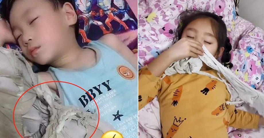 Bất ngờ lý do con gái đi ngủ luôn cầm chặt chiếc áo phông trắng đã rách nát