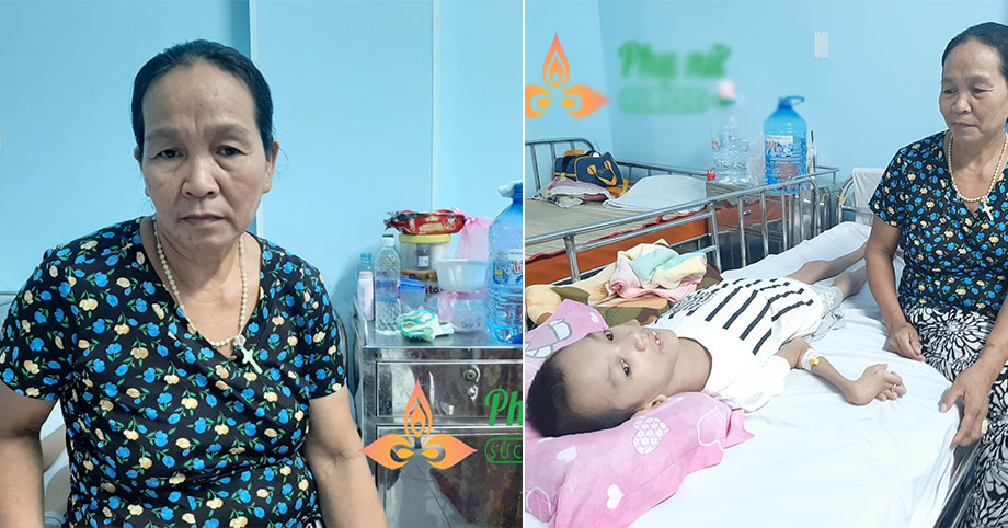 Thương cảnh người mẹ già 10 năm ròng ẵm con bại liệt đi chữa bệnh