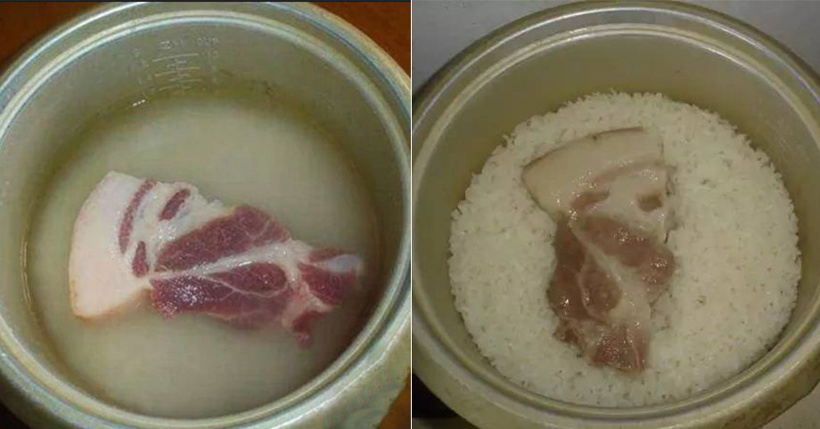Cho miếng thịt sống vào giữa nồi cơm điện, 30 phút sau nhận lại kết quả ‘ngọt lịm’