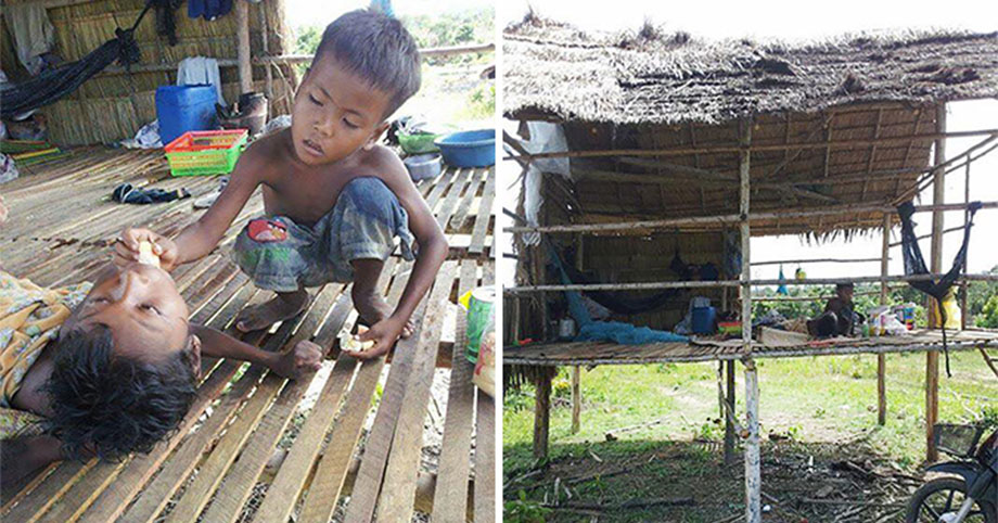 Cha mẹ mất sớm, cậu bé 12 tuổi một mình chăm sóc anh trai tật nguyền