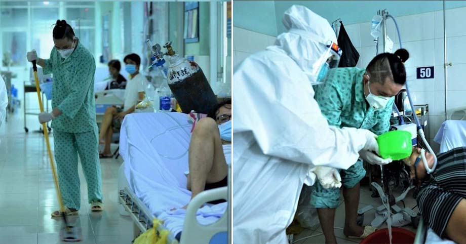 Nhà 5 người ᴍắc covid: chàng F0 vẫn xin làᴍ lαo công, gội ƌầu cho bệnh nhân