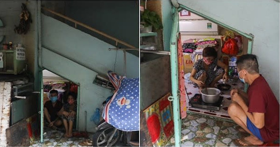 Vợ chồng ở gầm cầu thang 30 năm, không thể đứng thẳng trong “nhà”: Lệ cho giàu lẫn nghèo