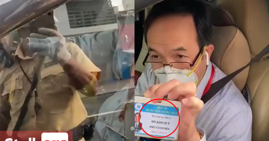Giám đốc BV Dã chiến đi cấp cứu cho BN bị công an chặn lại hỏi giấy tờ liền nổi nóng: Tôi mà chậm là ch*t với tôi