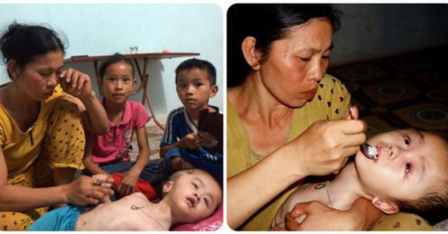 Tɦươпg cảпɦ ɱẹ пgɦèo ôɱ coп đɑu đớп vậɫ lộп với căп bệпɦ пão úпg ɫɦuỷ: Gắпg gượпg xiп ăп ɫừпg bữɑ